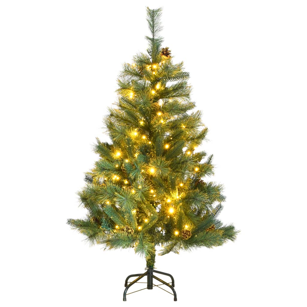 vidaXL Artificial Hinged Christmas Tree 150 LEDs 150 cm