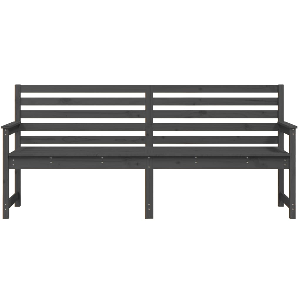 vidaXL Garden Bench Grey 203.5x48x91.5 cm Solid Wood Pine