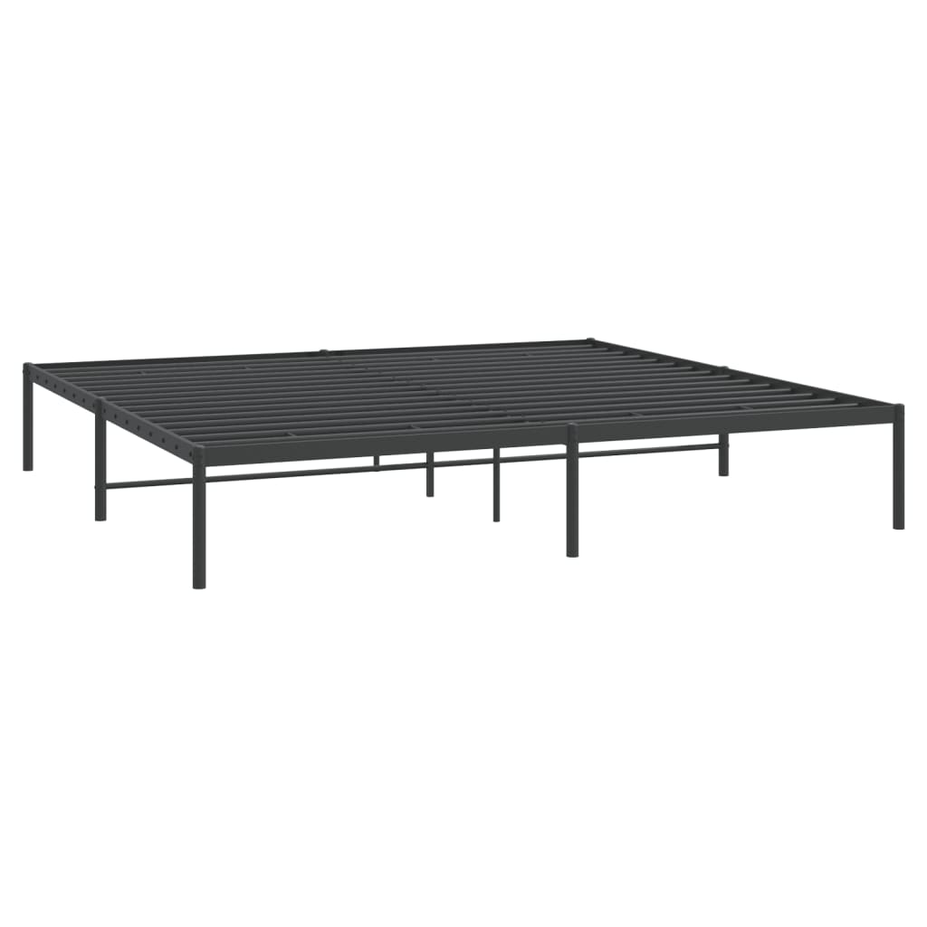 vidaXL Metal Bed Frame without Mattress Black 183x213 cm