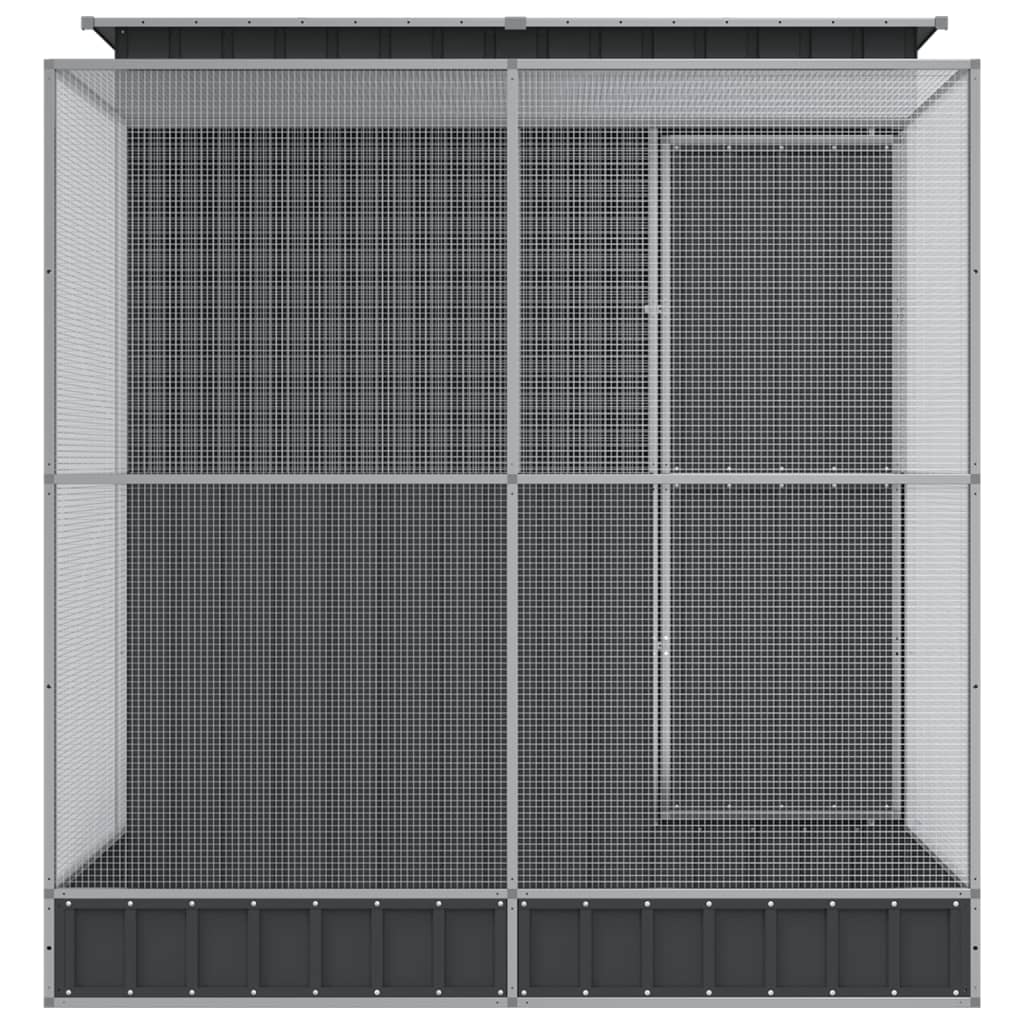 vidaXL Aviary with Extension Silver 209x203x216 cm Steel