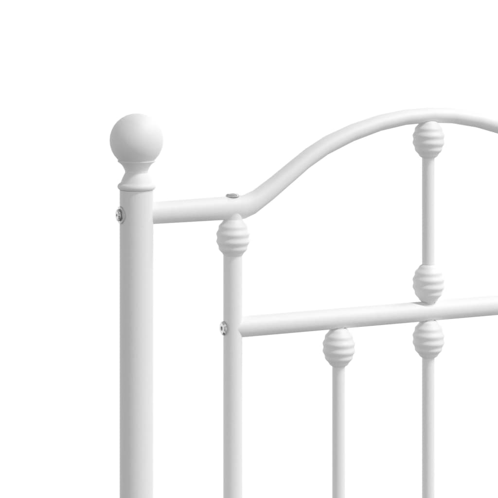 vidaXL Metal Headboard White 180 cm