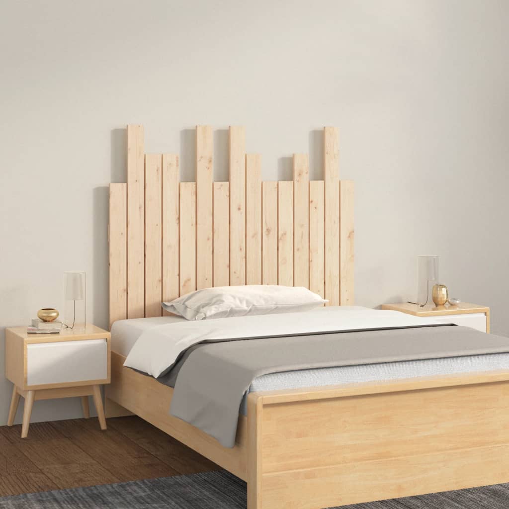 vidaXL Wall Headboard 95.5x3x80 cm Solid Wood Pine