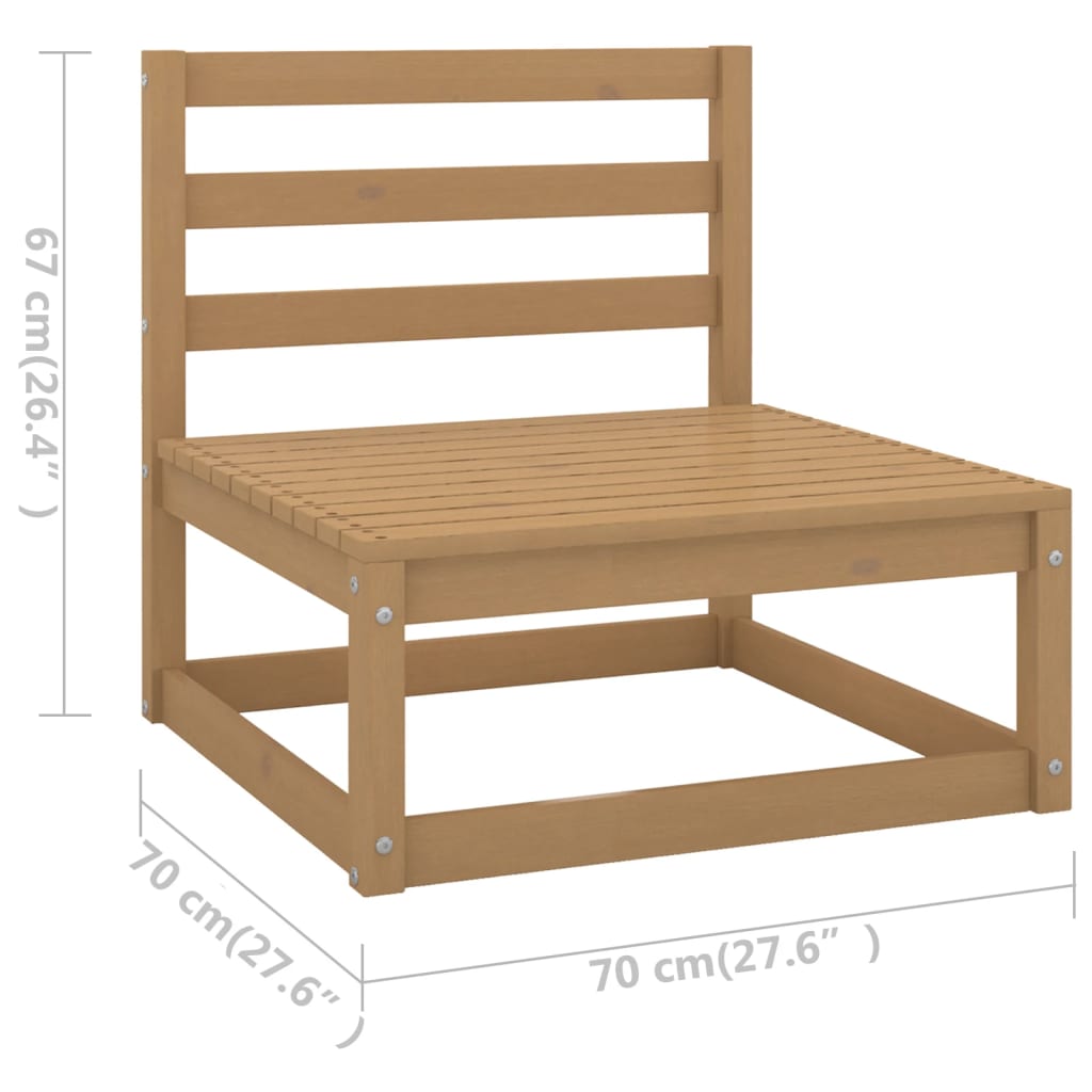 vidaXL 14 Piece Garden Lounge Set Solid Pinewood