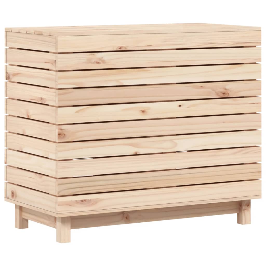 vidaXL Laundry Basket 88.5x44x76 cm Solid Wood Pine