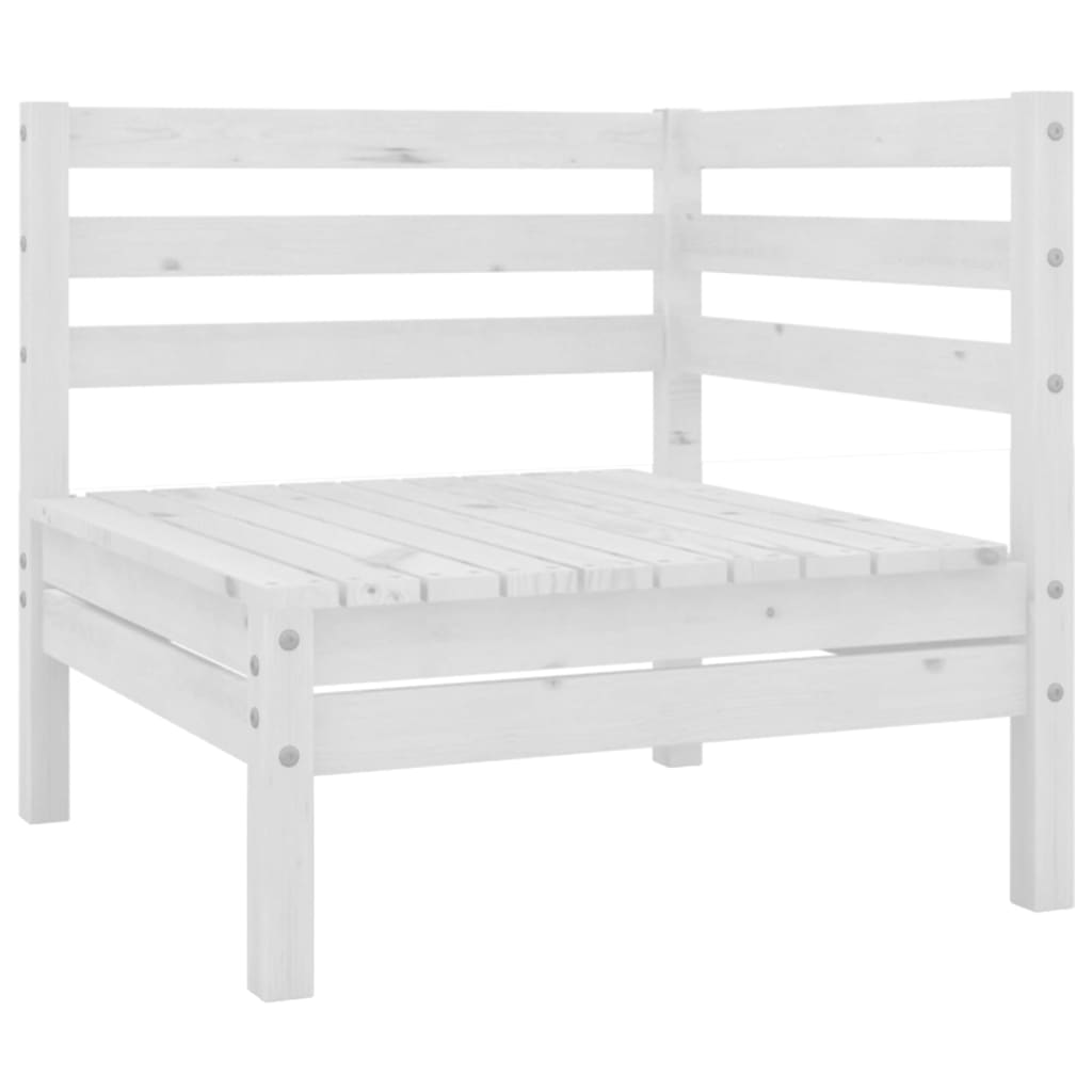 vidaXL 11 Piece Garden Lounge Set Solid Wood Pine White