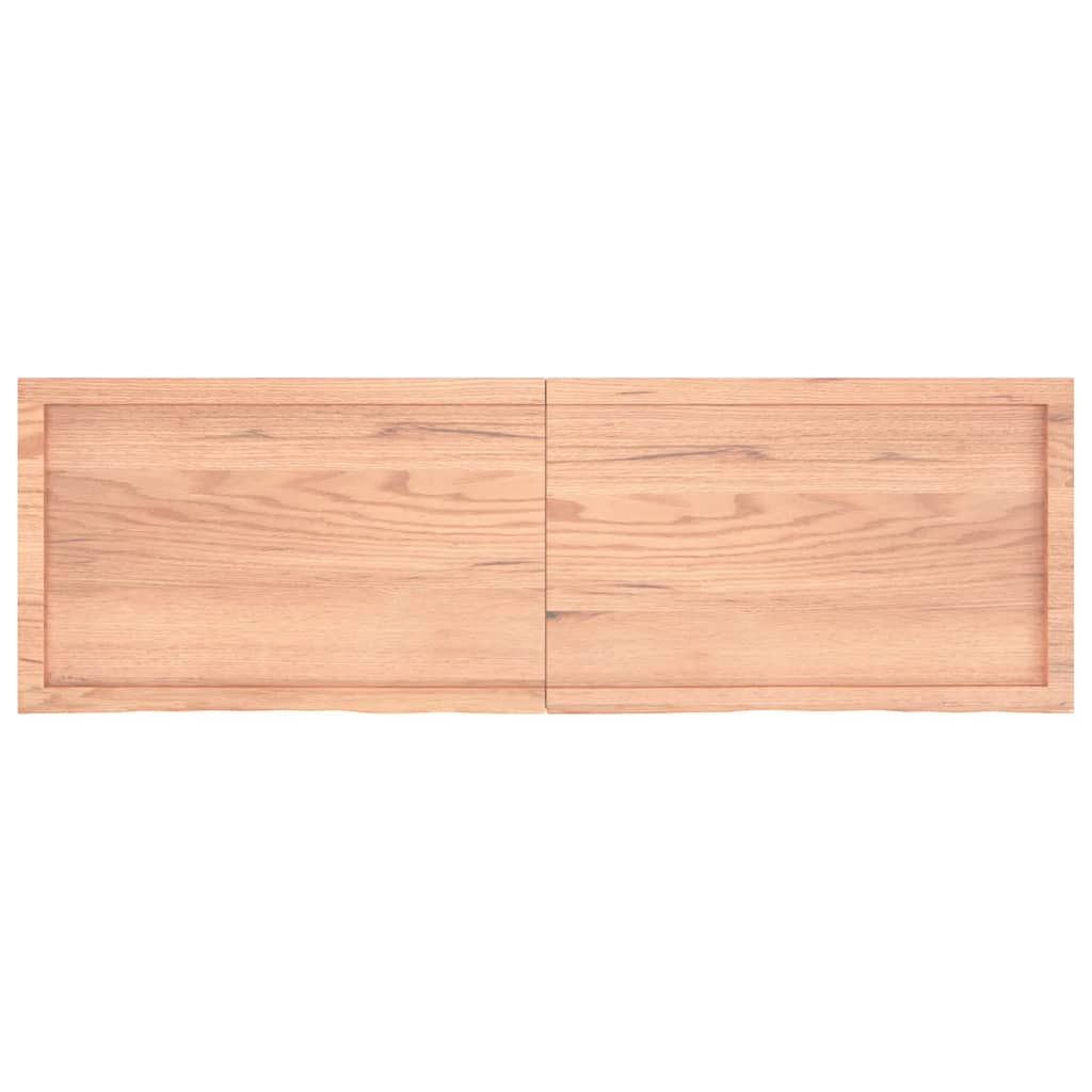 vidaXL Wall Shelf Light Brown 160x50x(2-4) cm Treated Solid Wood Oak
