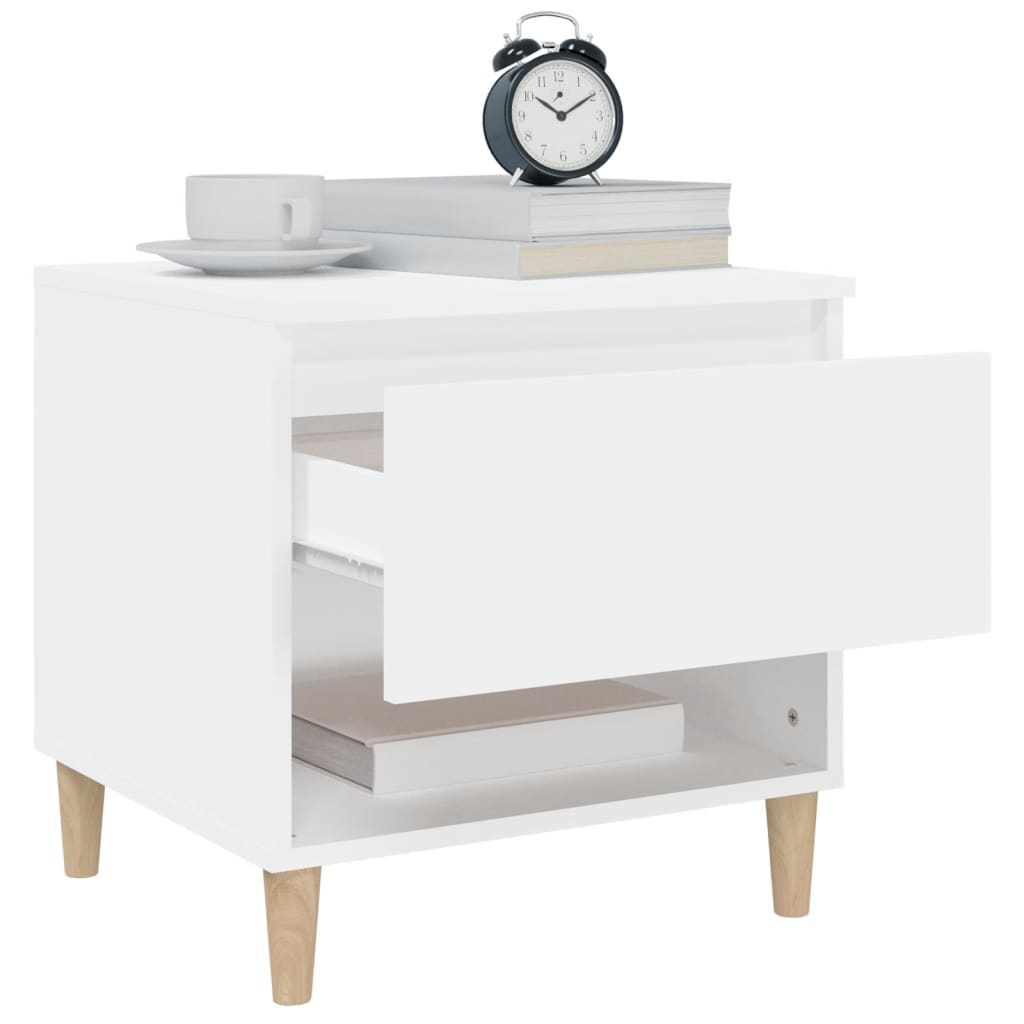 vidaXL Bedside Tables 2 pcs White 50x46x50 Engineered Wood