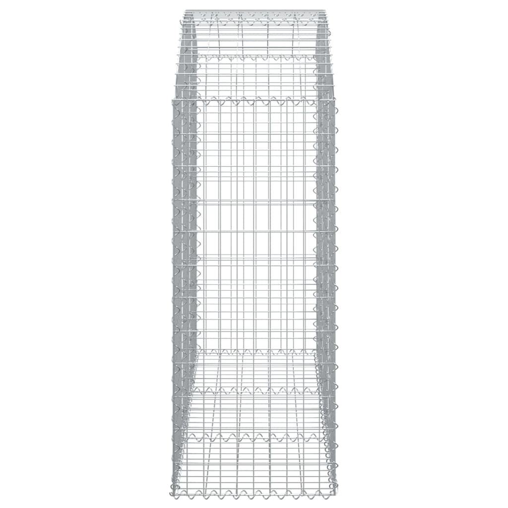 vidaXL Arched Gabion Basket 150x50x120/140 cm Galvanised Iron