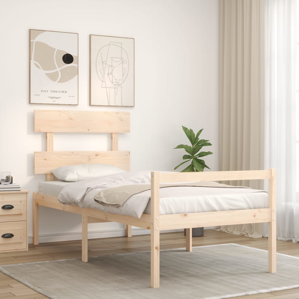 vidaXL Senior Bed without Mattress Single Solid Wood