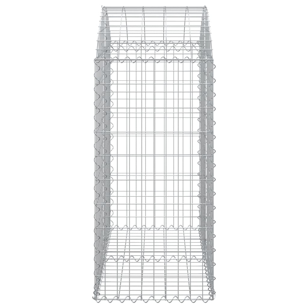 vidaXL Arched Gabion Basket 100x50x100/120 cm Galvanised Iron