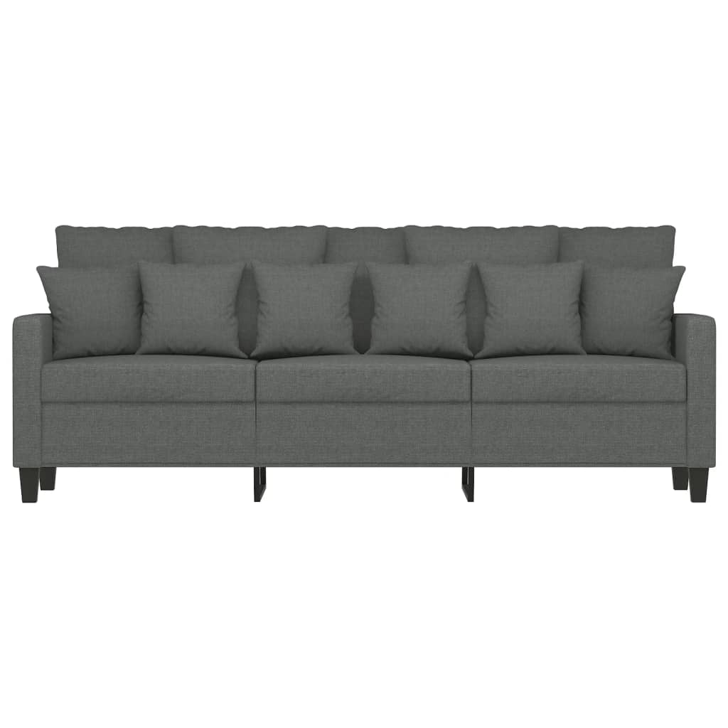 vidaXL 3-Seater Sofa Dark Grey 180 cm Fabric