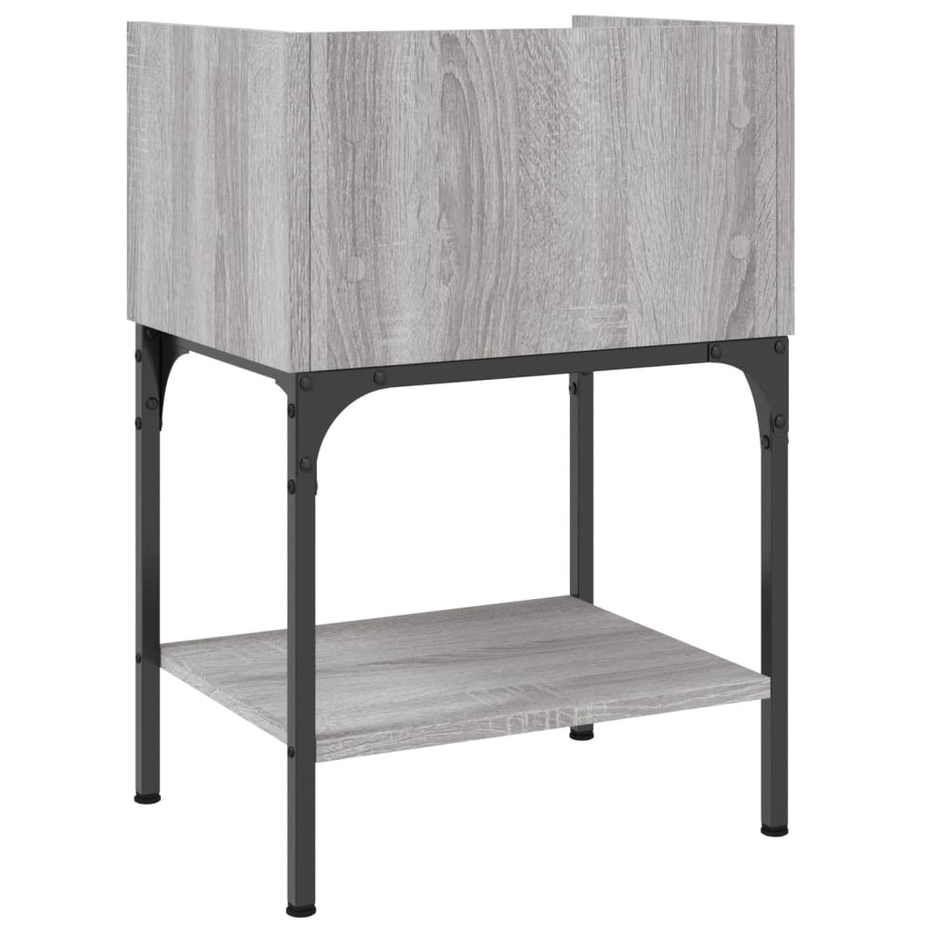 vidaXL Bedside Table Grey Sonoma 40.5x31x60 cm Engineered Wood