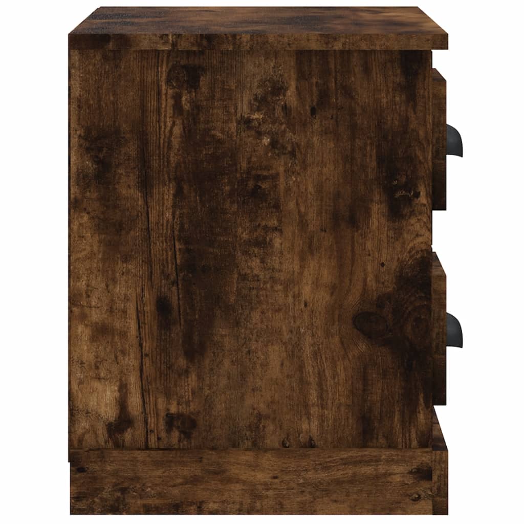 vidaXL Bedside Cabinet Smoked Oak 60x35.5x45 cm