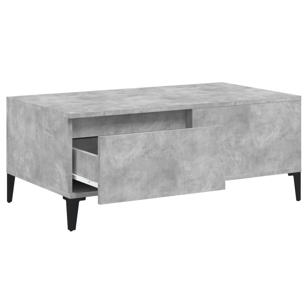 vidaXL Coffee Table Concrete Grey 90x50x36.5 cm Engineered Wood