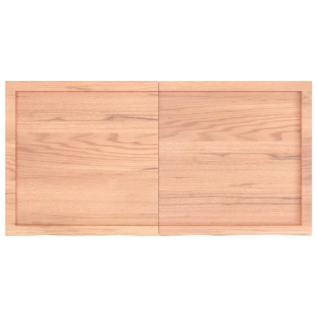 vidaXL Bathroom Countertop Light Brown 120x60x(2-4)cm Treated Solid Wood