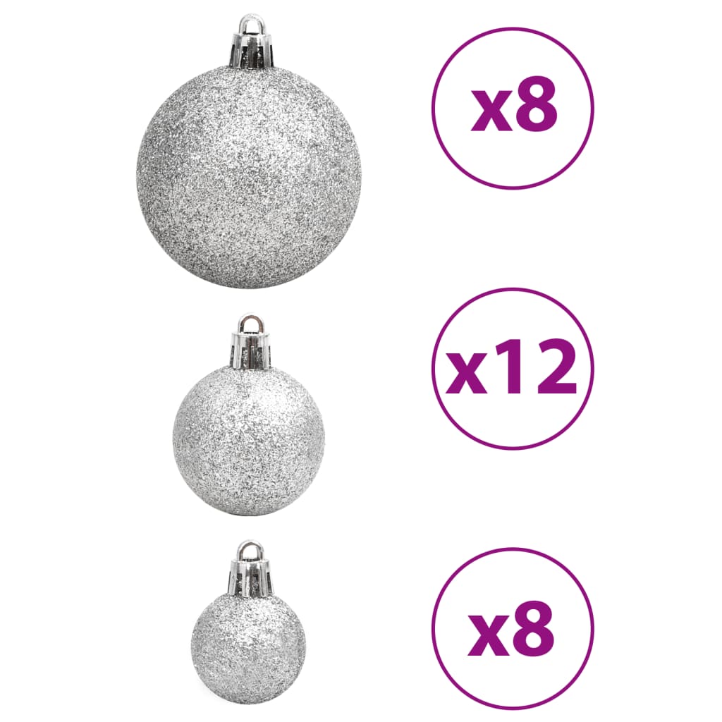 vidaXL Christmas Baubles 100 pcs Blue and Silver 3 / 4 / 6 cm