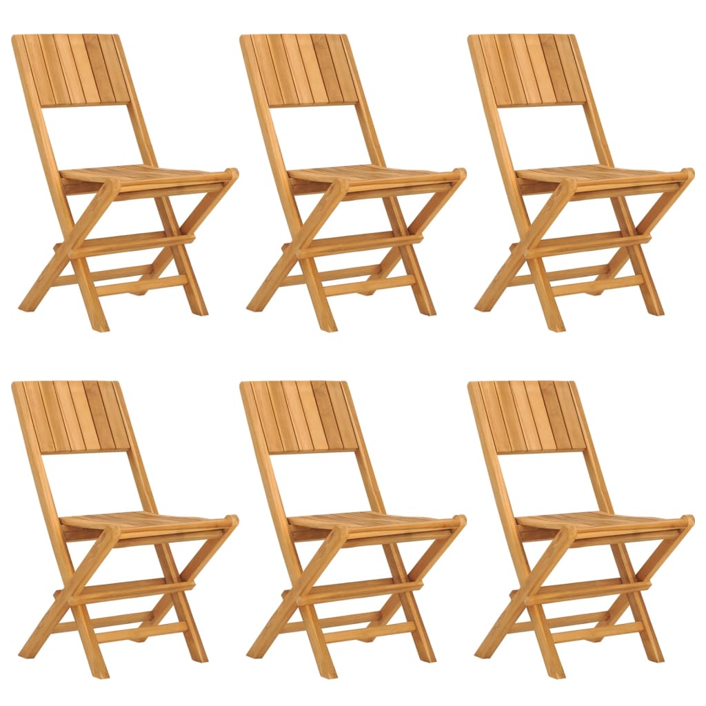 vidaXL Folding Garden Chairs 6 pcs 47x61x90 cm Solid Wood Teak