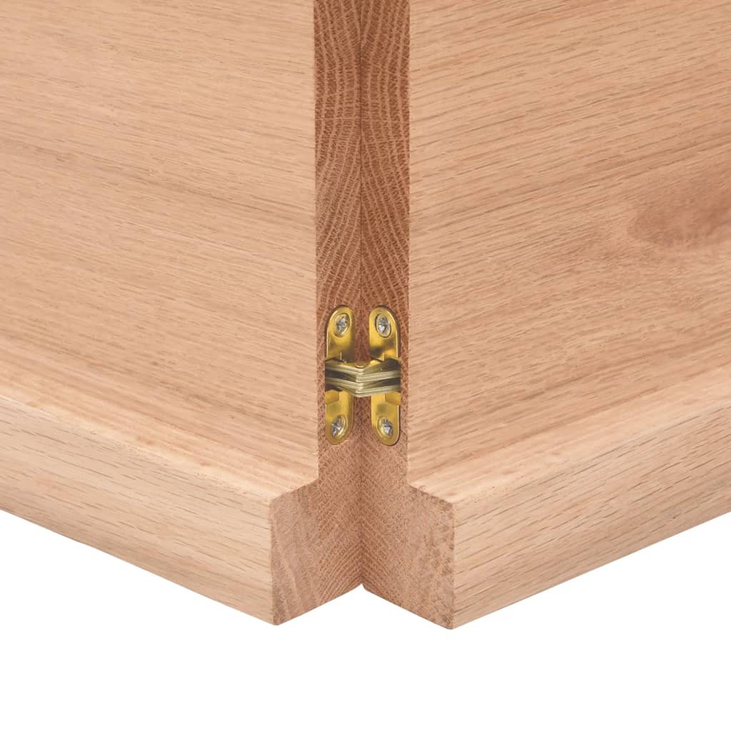 vidaXL Wall Shelf Light Brown 160x30x(2-4) cm Treated Solid Wood Oak