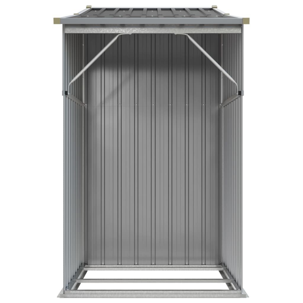 vidaXL Garden Shed Grey 277x93x179 cm Galvanised Steel