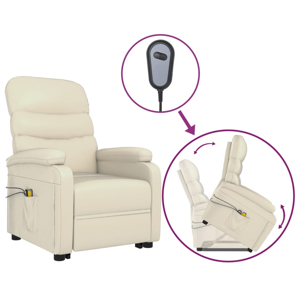 leather recliners cream