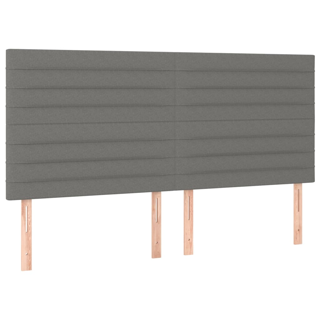 vidaXL LED Headboard Dark Grey 160 cm Fabric