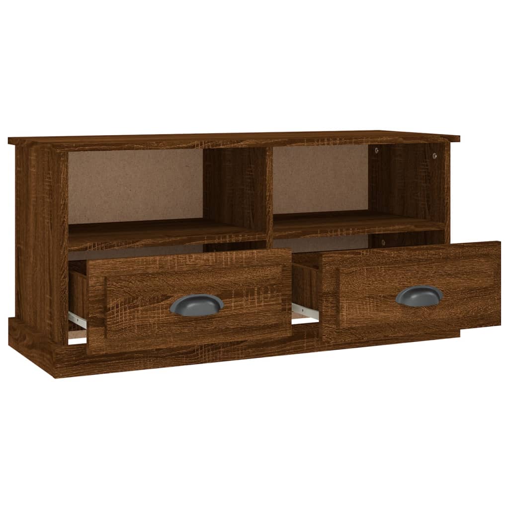 vidaXL TV Cabinet Brown Oak 93x35.5x45 cm Engineered Wood