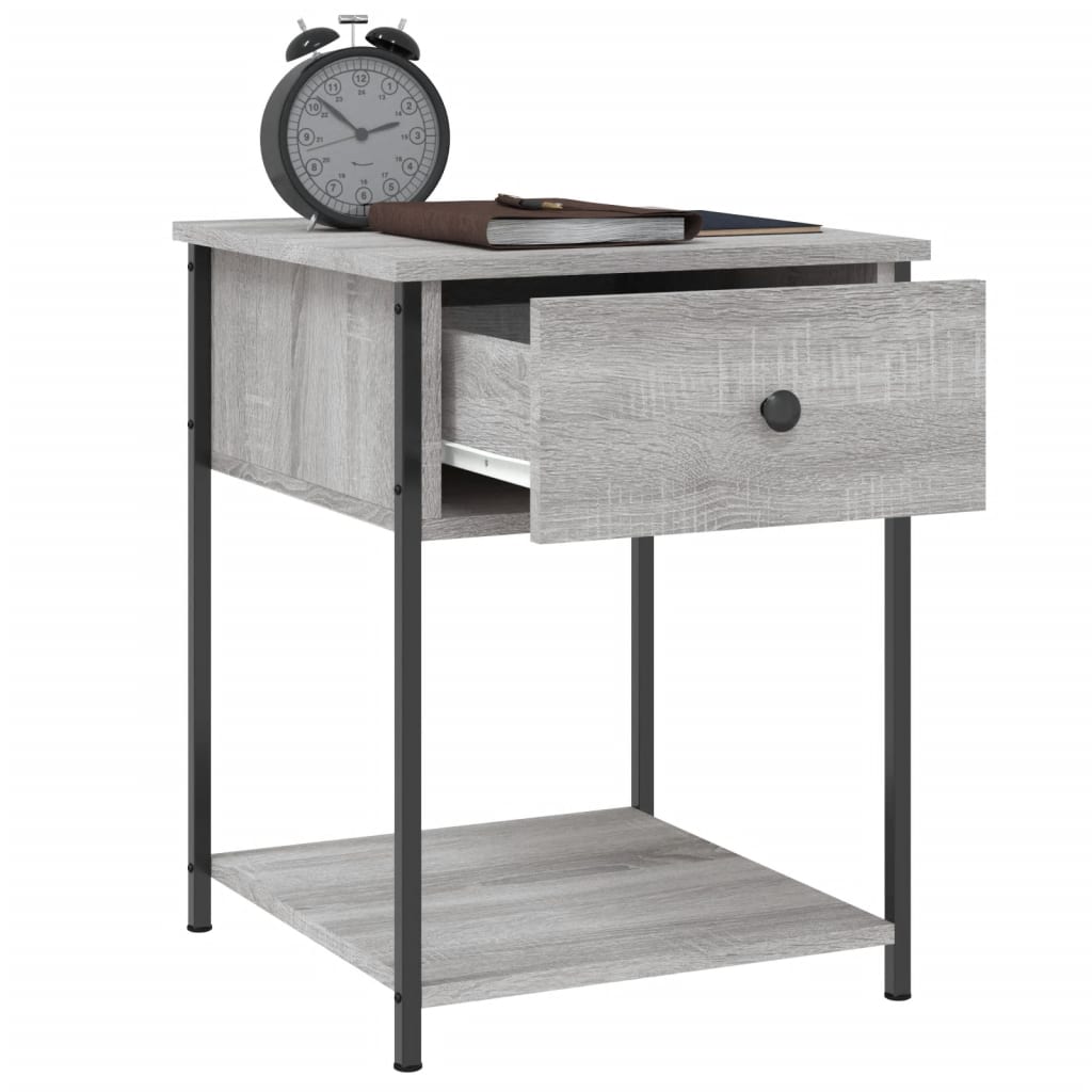 vidaXL Bedside Tables 2 pcs Grey Sonoma 44x45x58 cm Engineered Wood