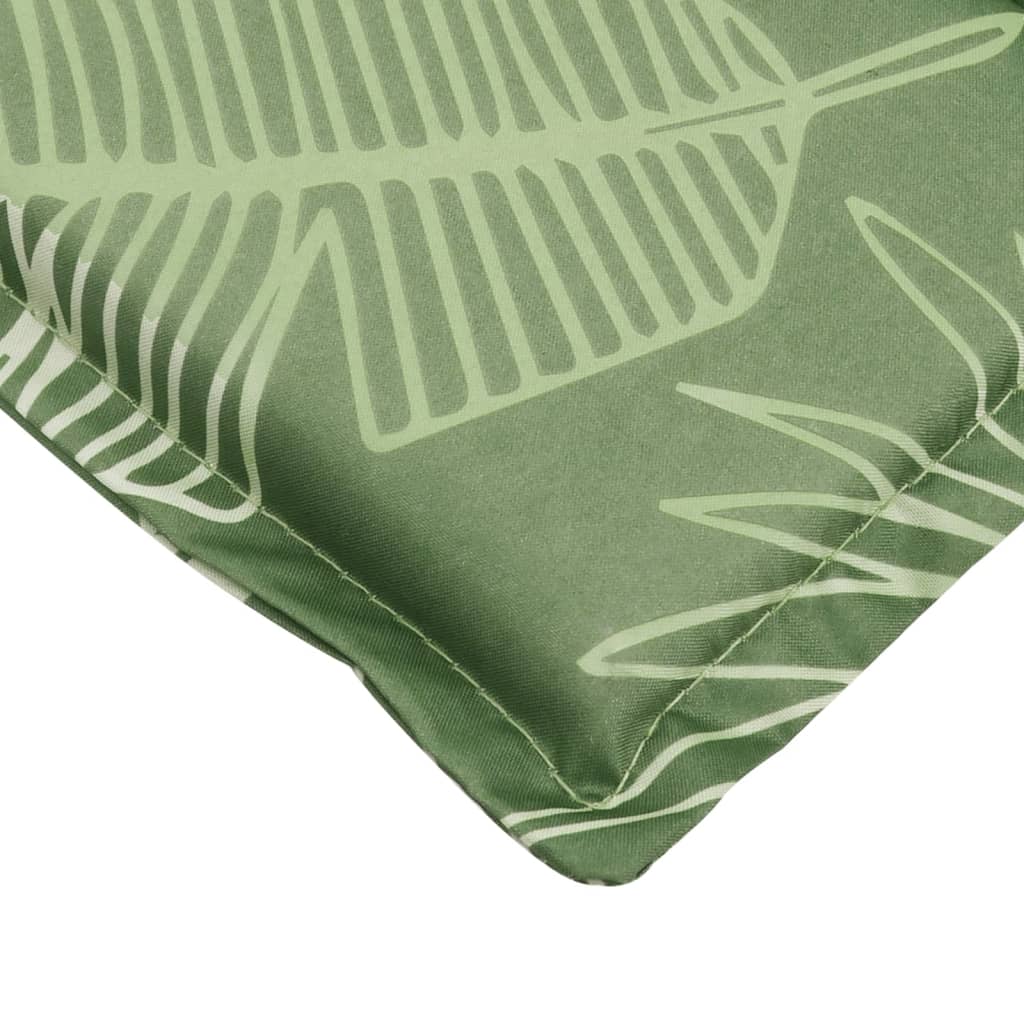 vidaXL Sun Lounger Cushion Leaf Pattern Oxford Fabric