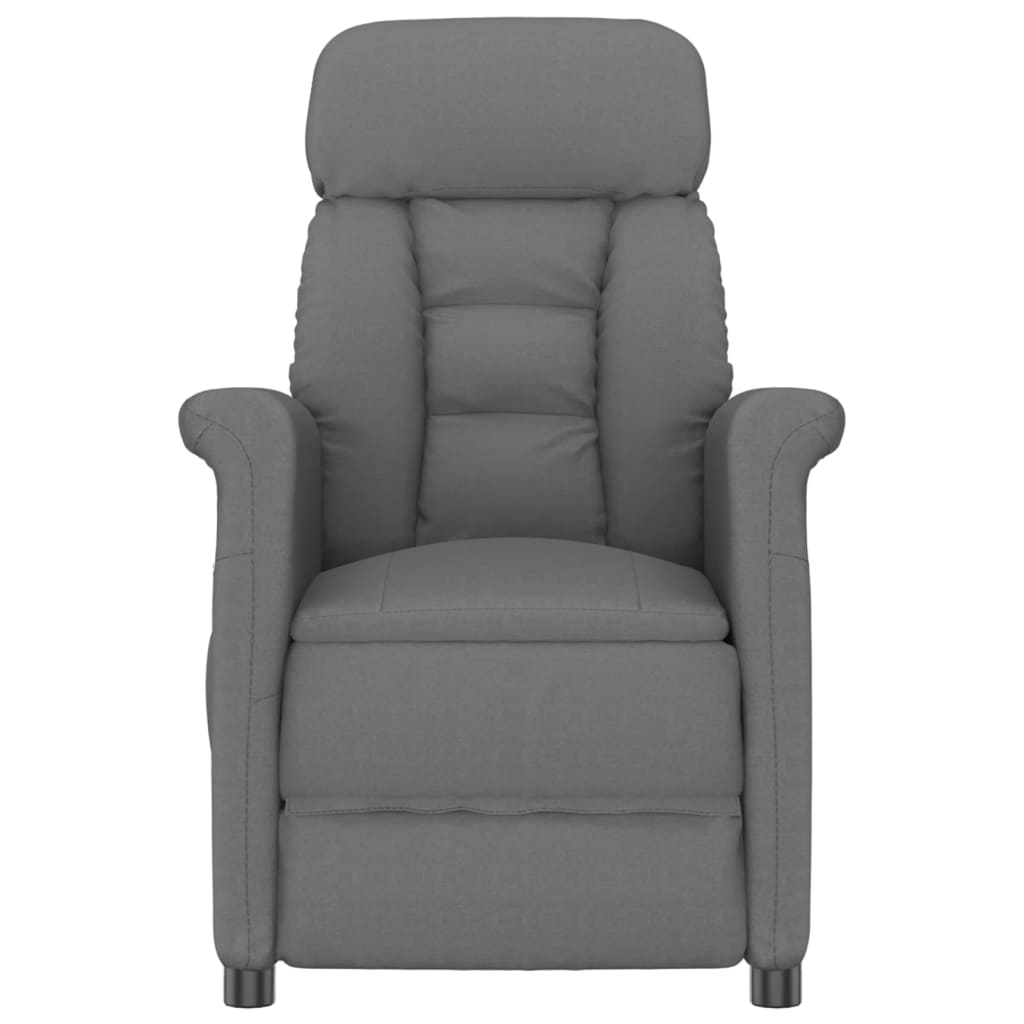 vidaXL Massage Chair Dark Grey Faux Suede Leather