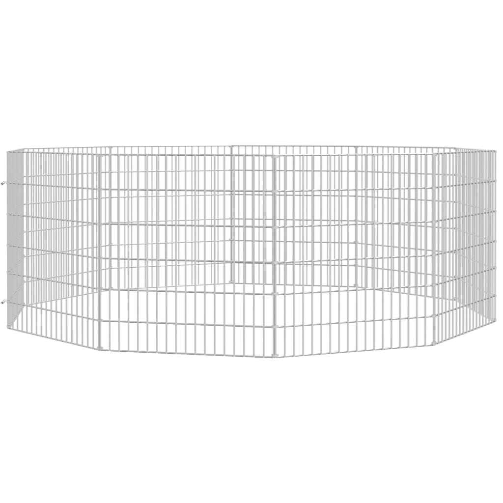 vidaXL Free Range Animal Enclosure 10-Panel 54x60 cm Galvanised Iron