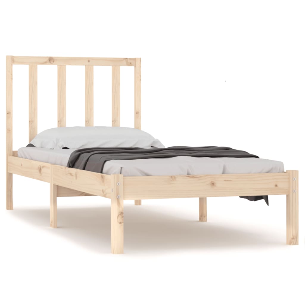 vidaXL Bed Frame without Mattress Solid Wood Pine 90x190 cm Single