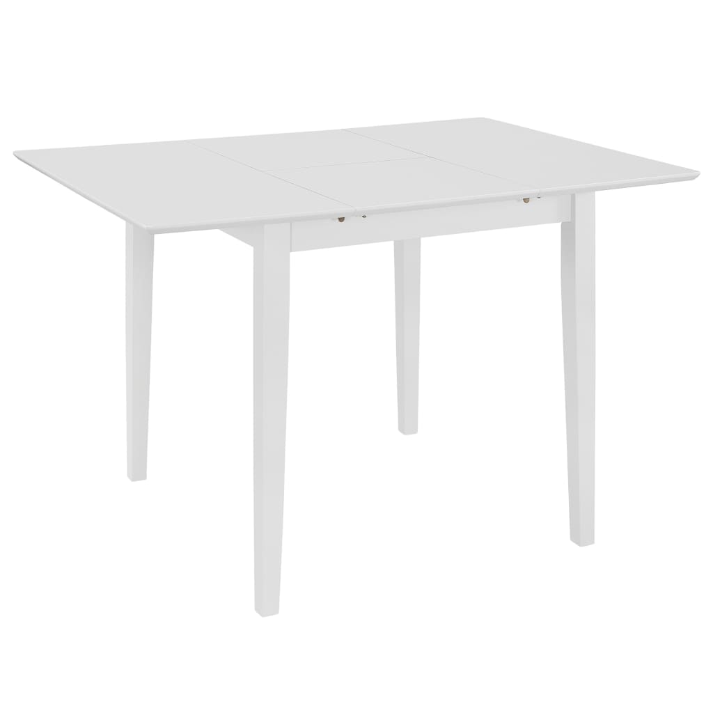 vidaXL Extendable Dining Table White (80-120)x80x74 cm MDF