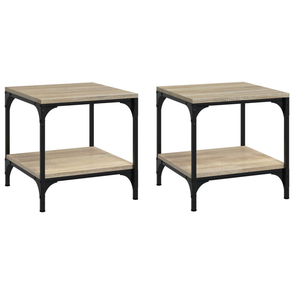 vidaXL Side Tables 2 pcs Sonoma Oak 40x40x40 cm Engineered Wood