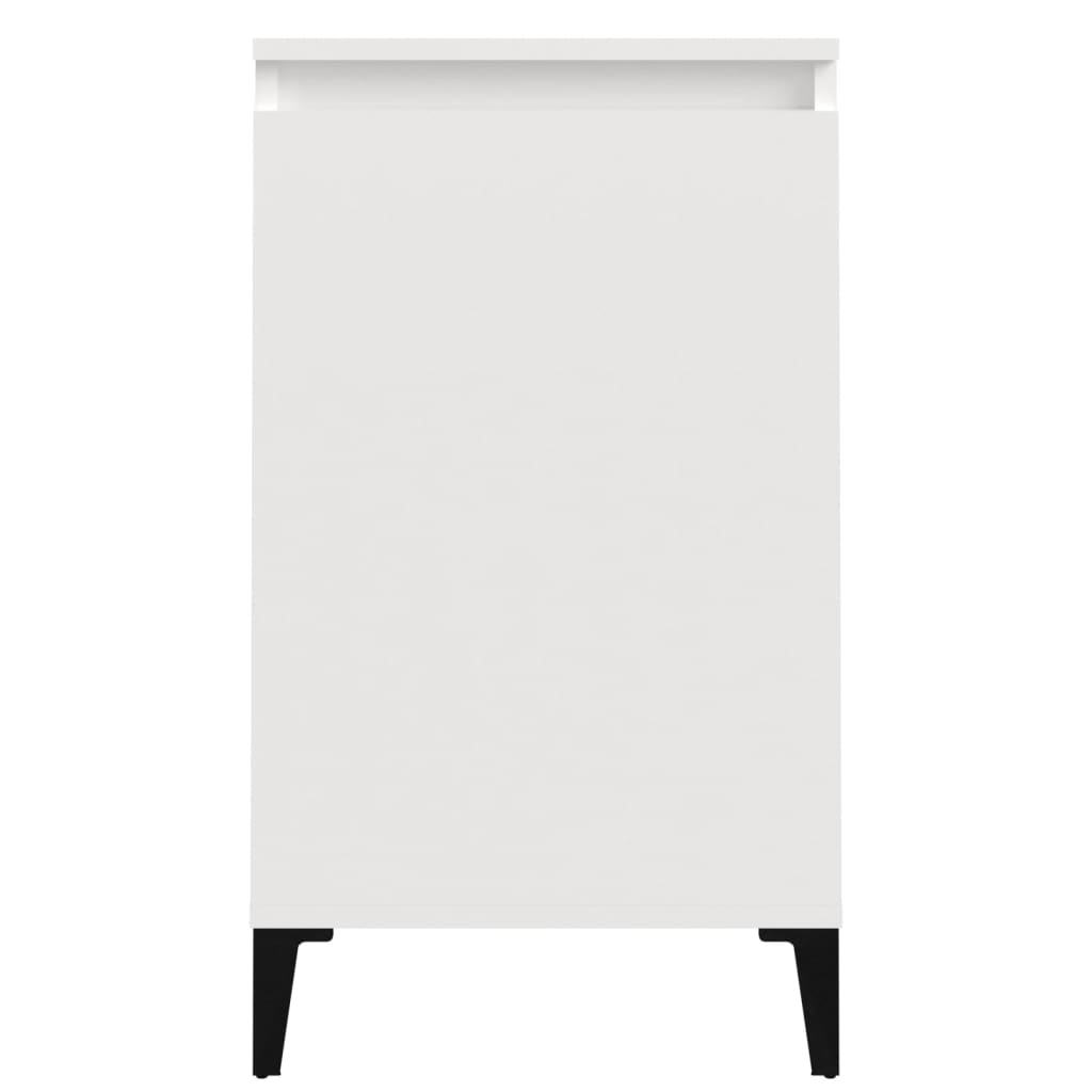 vidaXL Bedside Cabinets 2 pcs High Gloss White 40x35x70cm Engineered Wood