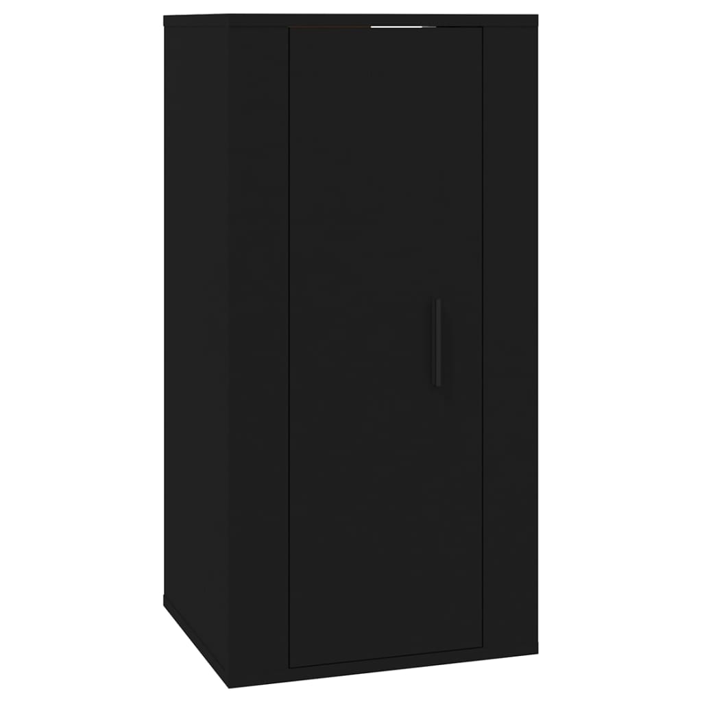 vidaXL Wall Mounted TV Cabinet Black 40x34,5x80 cm