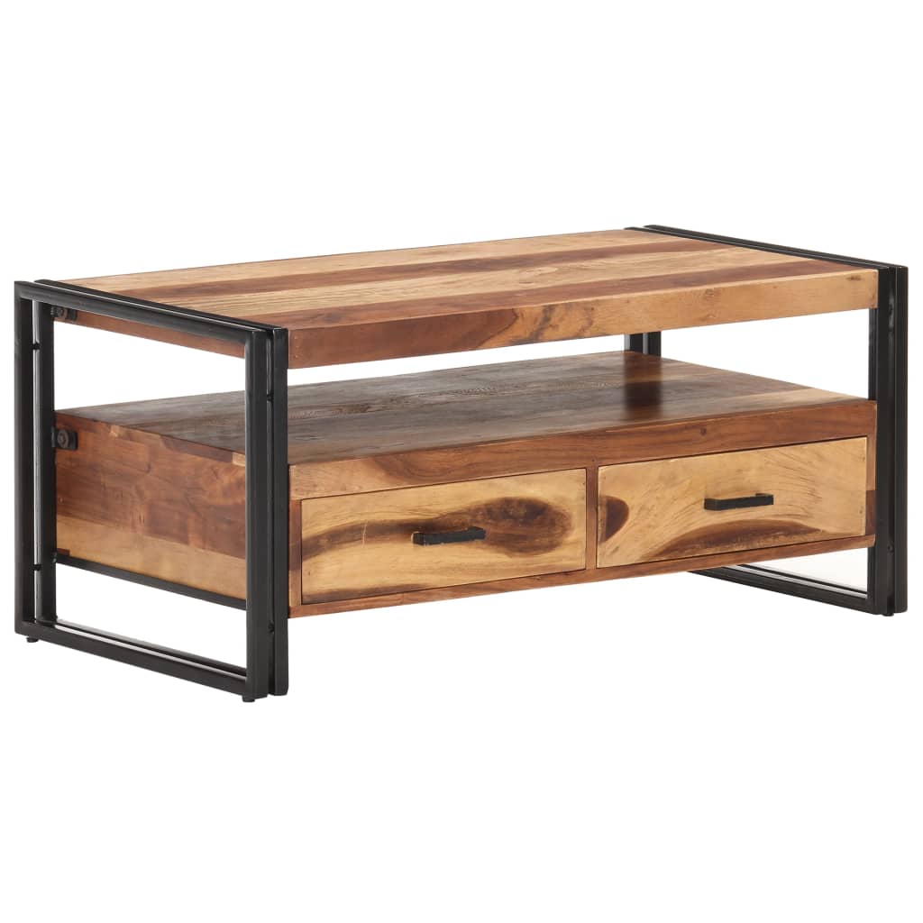 vidaXL Coffee Table 100x55x45cm Solid Acacia Wood