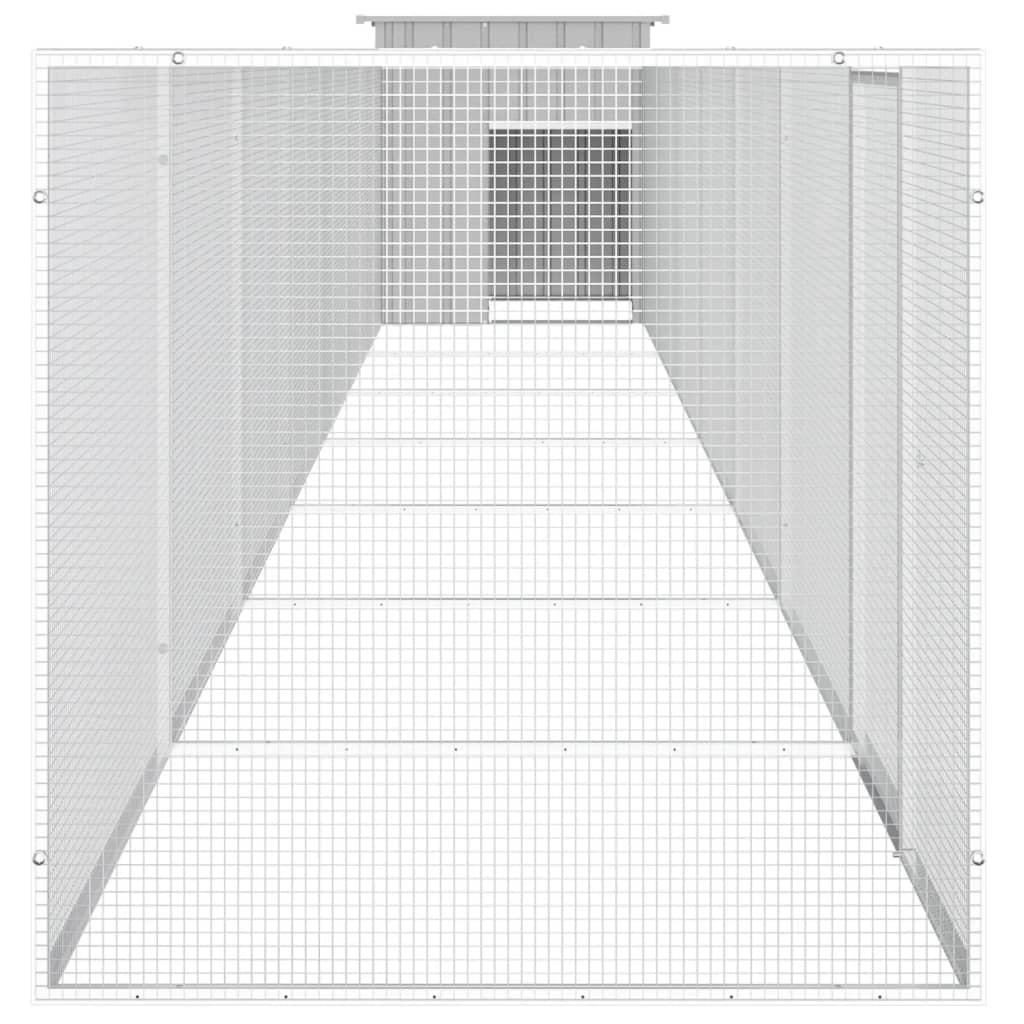 vidaXL Chicken Cage Grey 800x91x100 cm Galvanised Steel