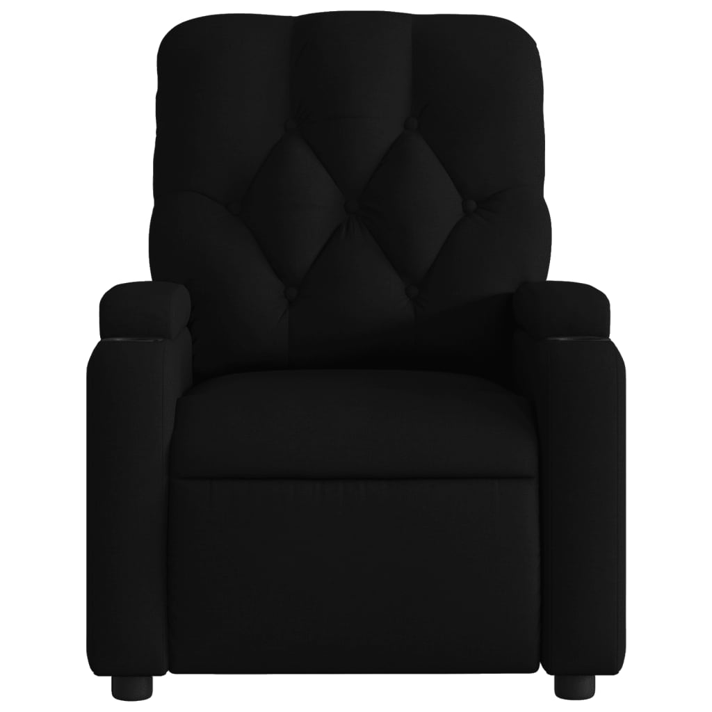 vidaXL Massage Recliner Chair Black Fabric