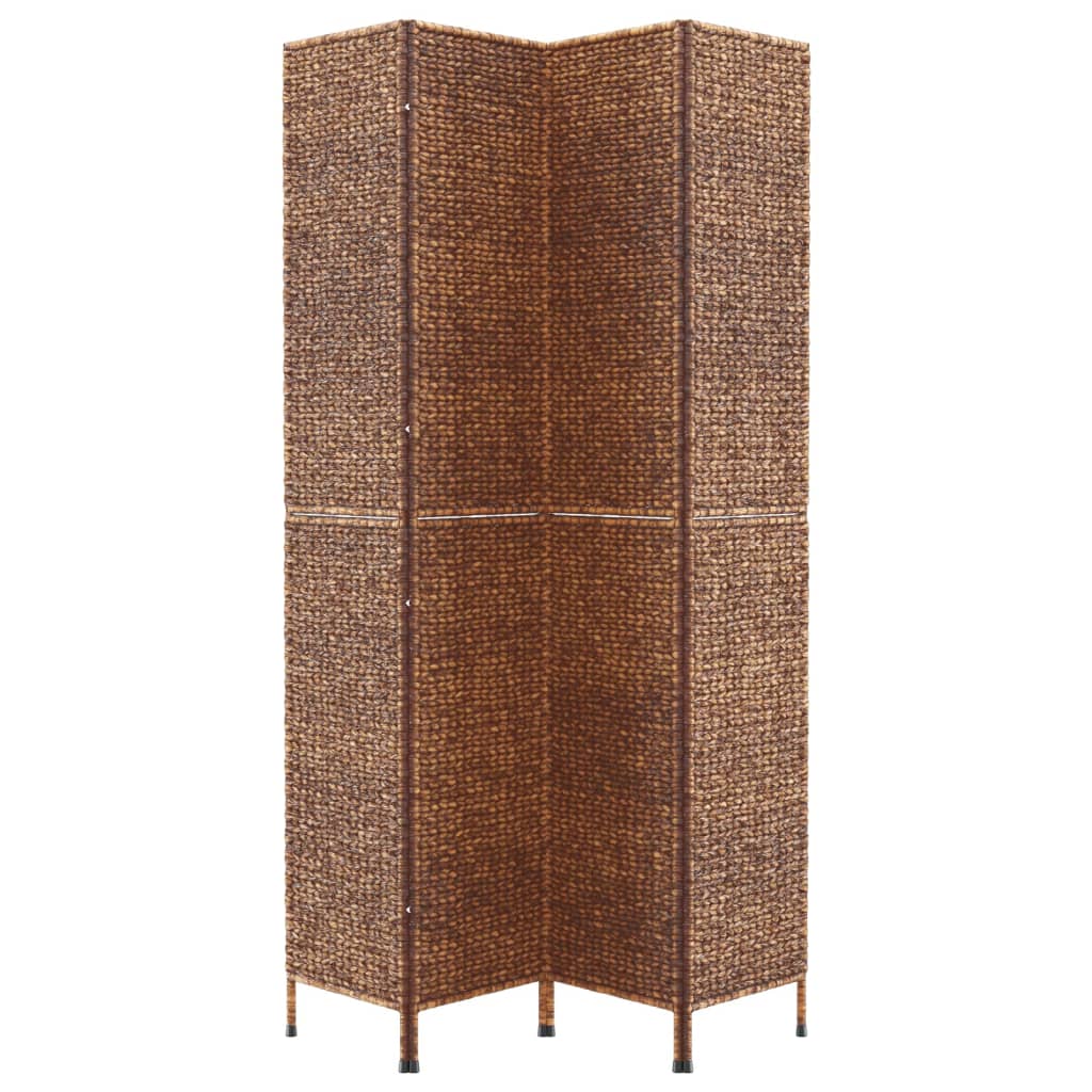 vidaXL Room Divider 4-Panel Brown 163x180 cm Water Hyacinth