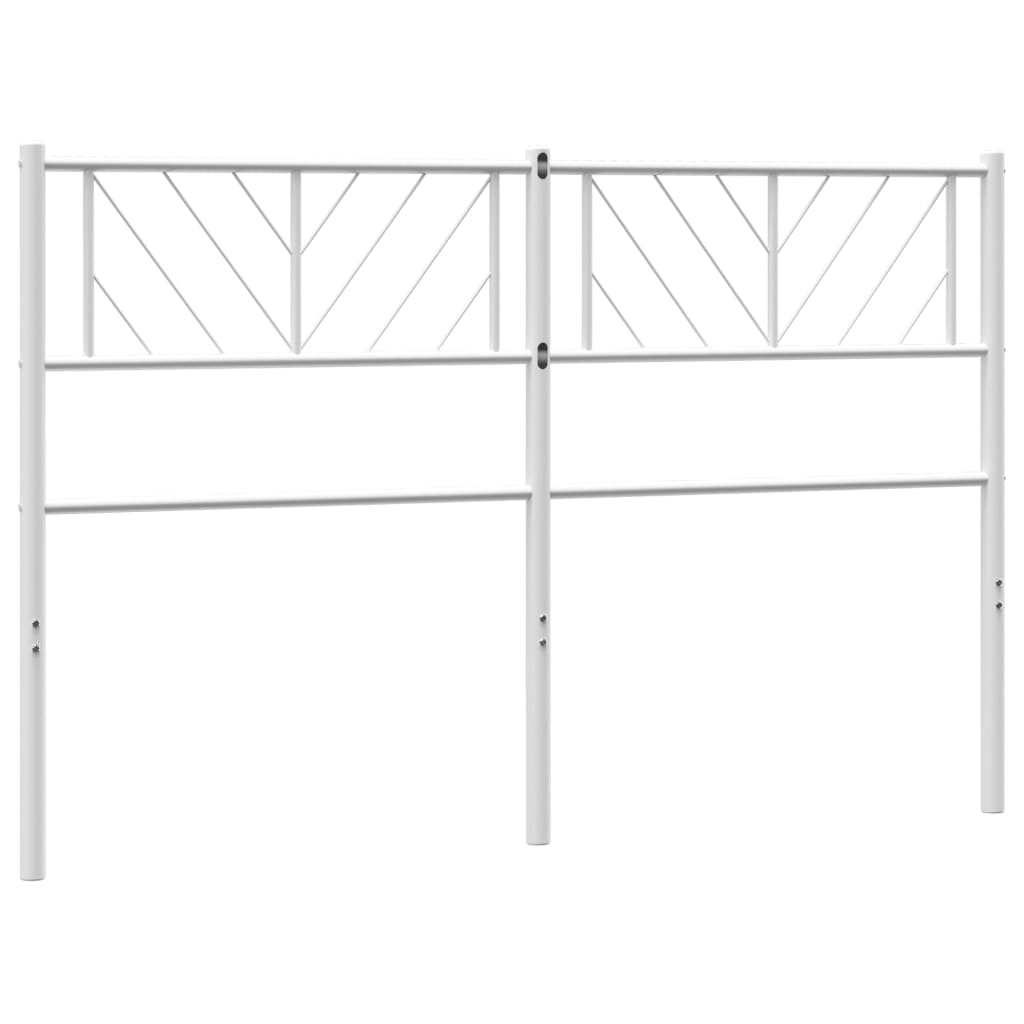 vidaXL Metal Headboard White 150 cm