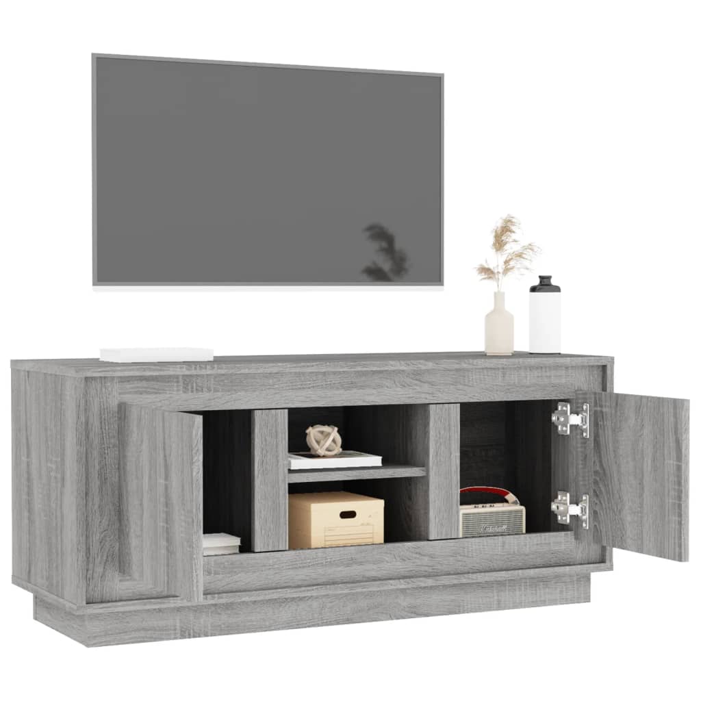 vidaXL TV Cabinet Grey Sonoma 102x35x45 cm Engineered Wood