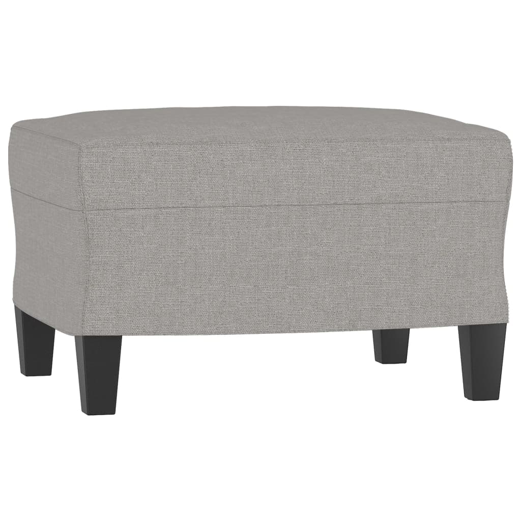 vidaXL Sofa Chair with Footstool Light Grey 60 cm Fabric