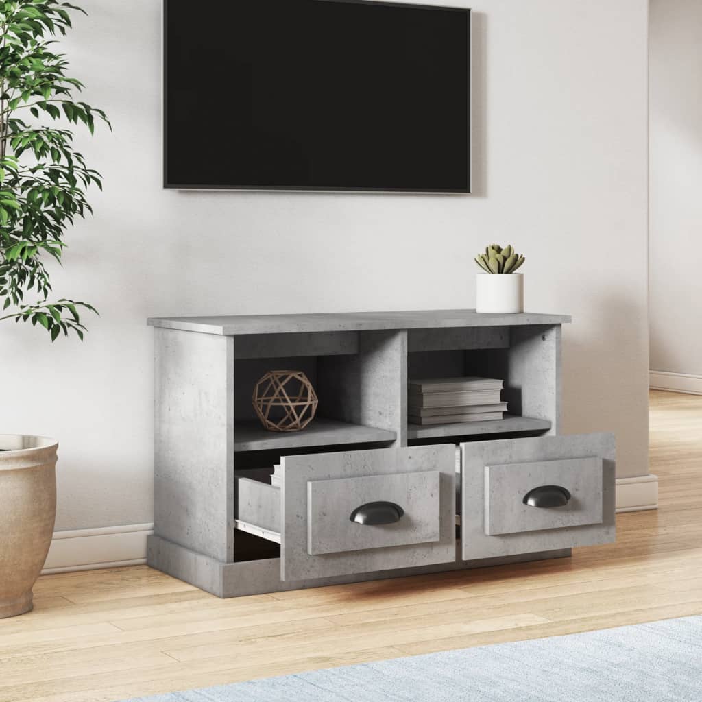 vidaXL TV Cabinet Concrete Grey 80x35x50 cm Engineered Wood