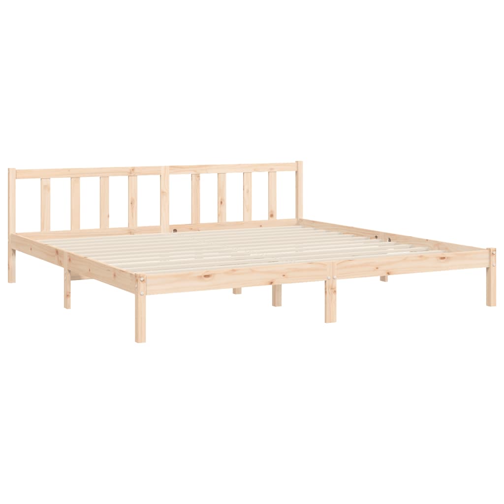 vidaXL Bed Frame with Headboard Super King Size Solid Wood