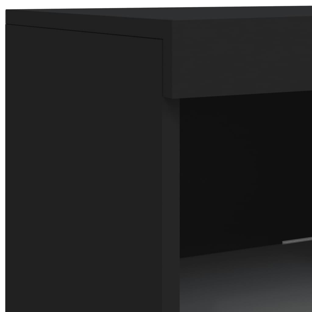 vidaXL Sideboard with LED Lights Black 283x37x100 cm