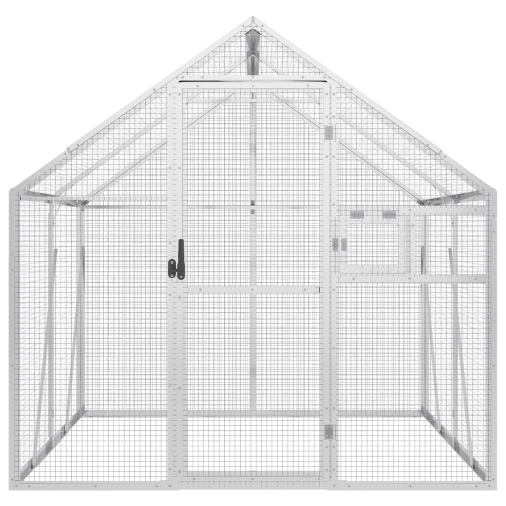 vidaXL Aviary Silver 1.79x2x1.85 m Aluminium