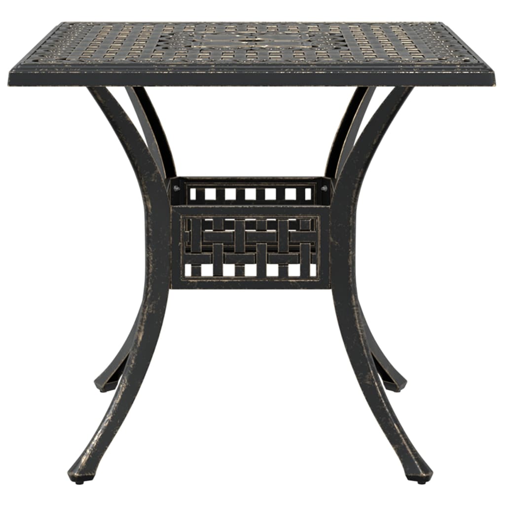 vidaXL Garden Table Bronze 80x80x75 cm Cast Aluminium