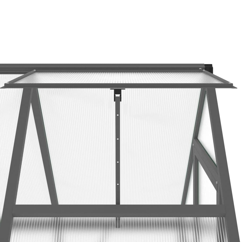 vidaXL Greenhouse with Base Frame Anthracite 169x114x195 cm Aluminium