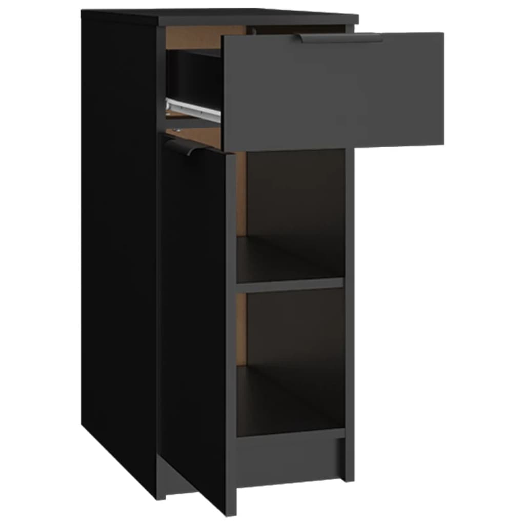 vidaXL Desk Cabinet Black 33.5x50x75 cm Engineered Wood