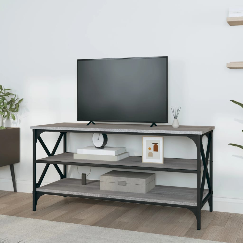 vidaXL TV Cabinet Grey Sonoma 100x40x50 cm Engineered Wood